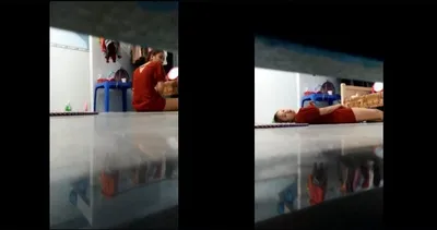 Quay lén gấu tự sướng trong phòng