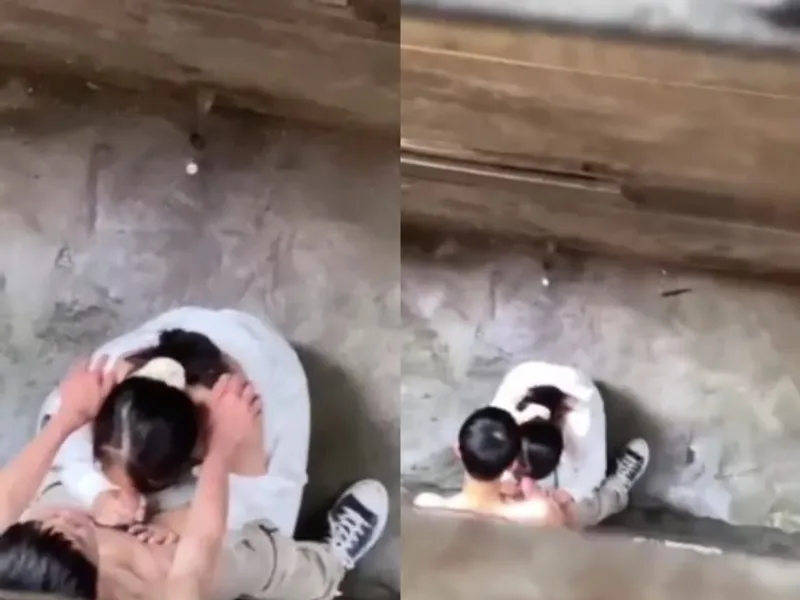 Quay lén em học sinh liếm cậu bé anh người yêu ở khe nhà